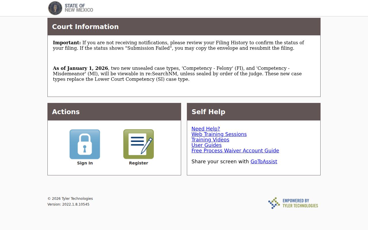 Lea County case search and New Mexico Courts e-filing access