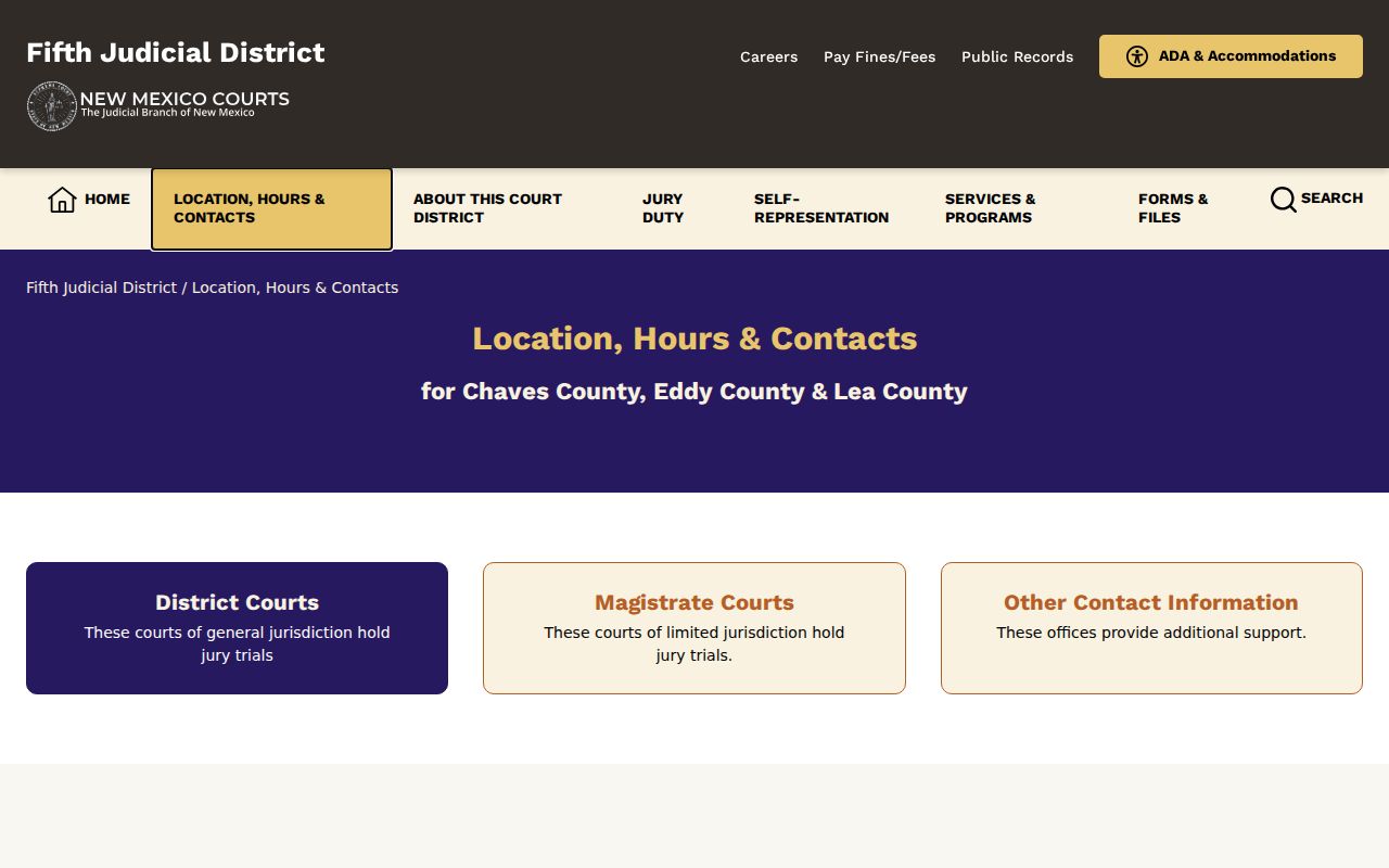 Lea County court docket clerk contacts for date confirmation