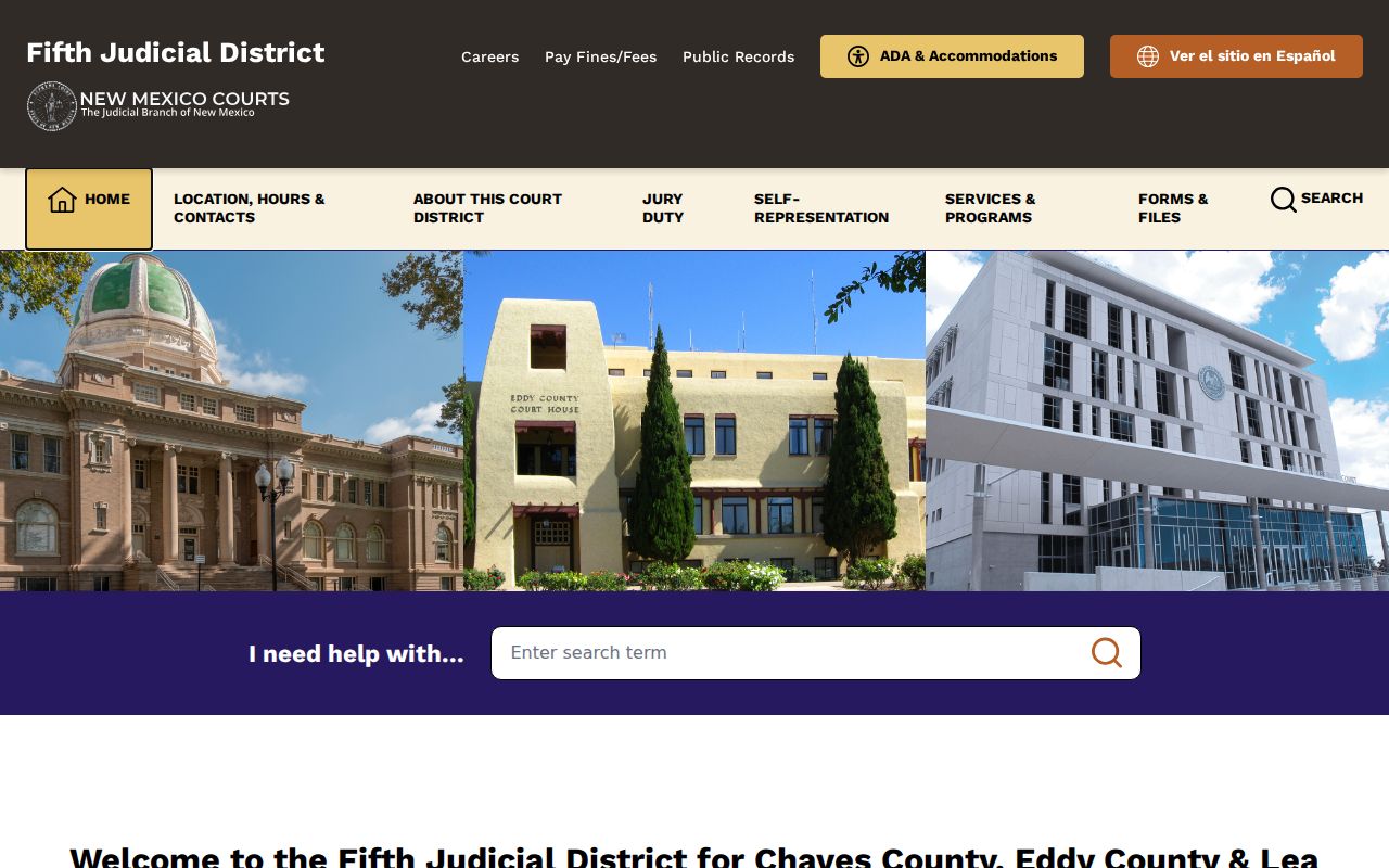 Lea County court docket resources at the Fifth Judicial District