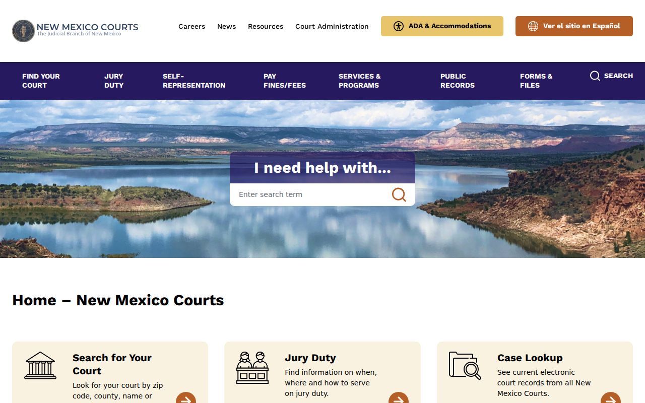 Lea County court docket access through the New Mexico Judiciary