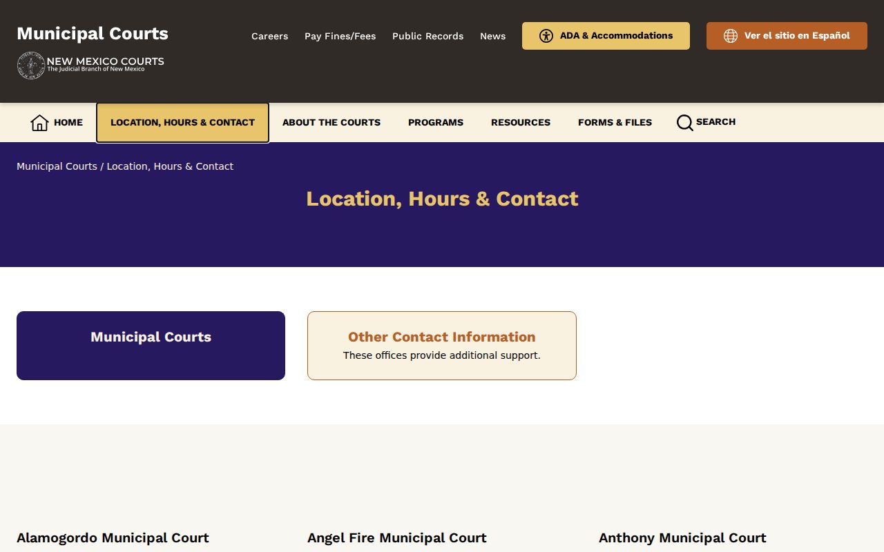 Jal court record contact directory for Jal Municipal Court