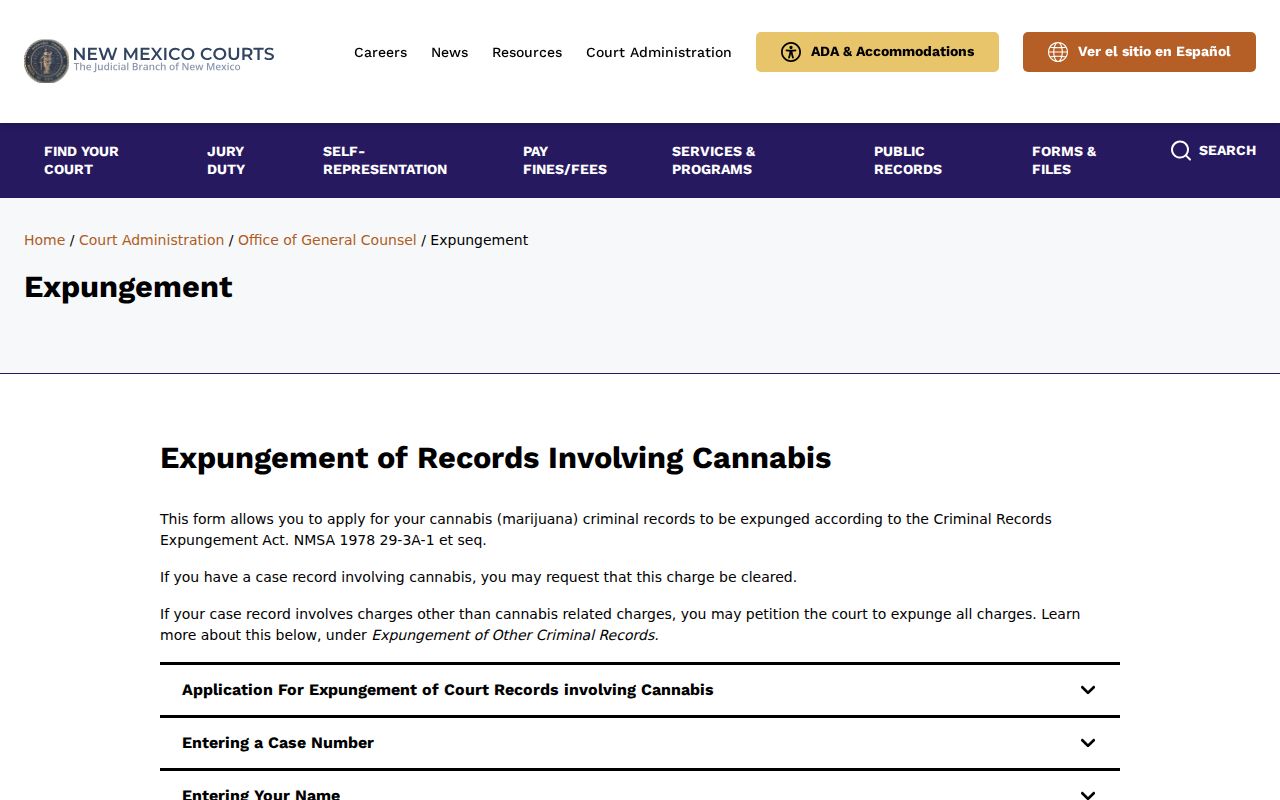 Tatum court record access source for New Mexico expungement procedures